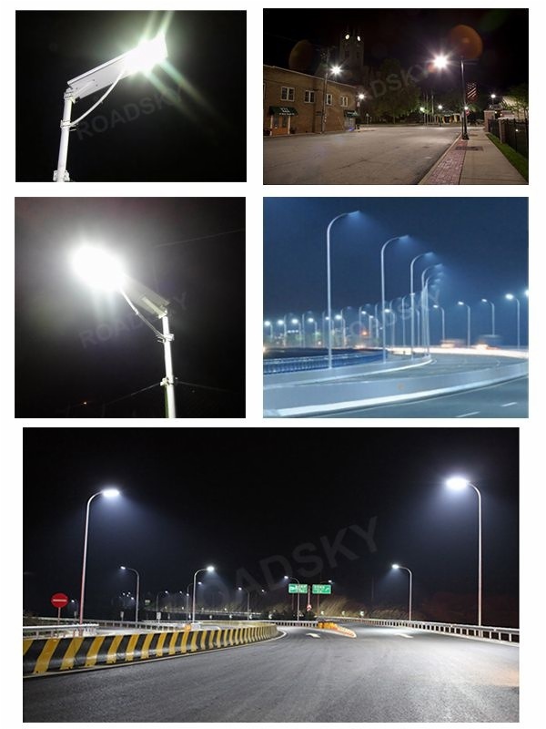 solar street lights on-site use