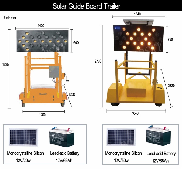 solar guide board trailer