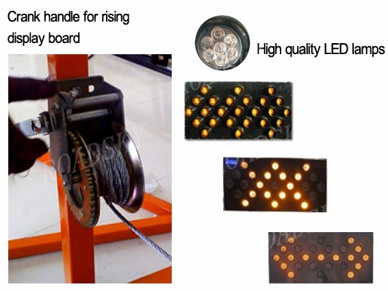 crank handle for rising display board