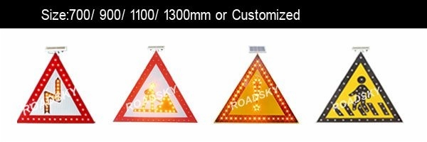 led traffic signs sizes