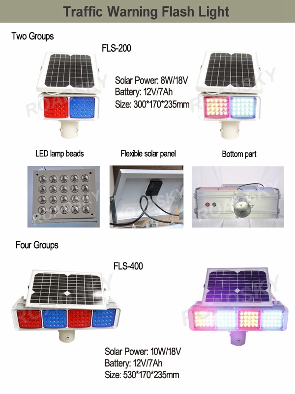 Solar Flashing Warning Light